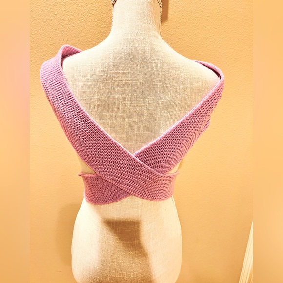 Lilac Convertible Wrap tie Sweater. Size SMALL. NWOT - Picture 4 of 8